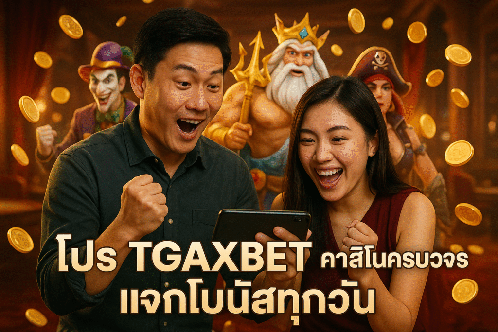 โปร TGAXBET คาสิโนครบวงจร แจกโบนัสทุกวัน